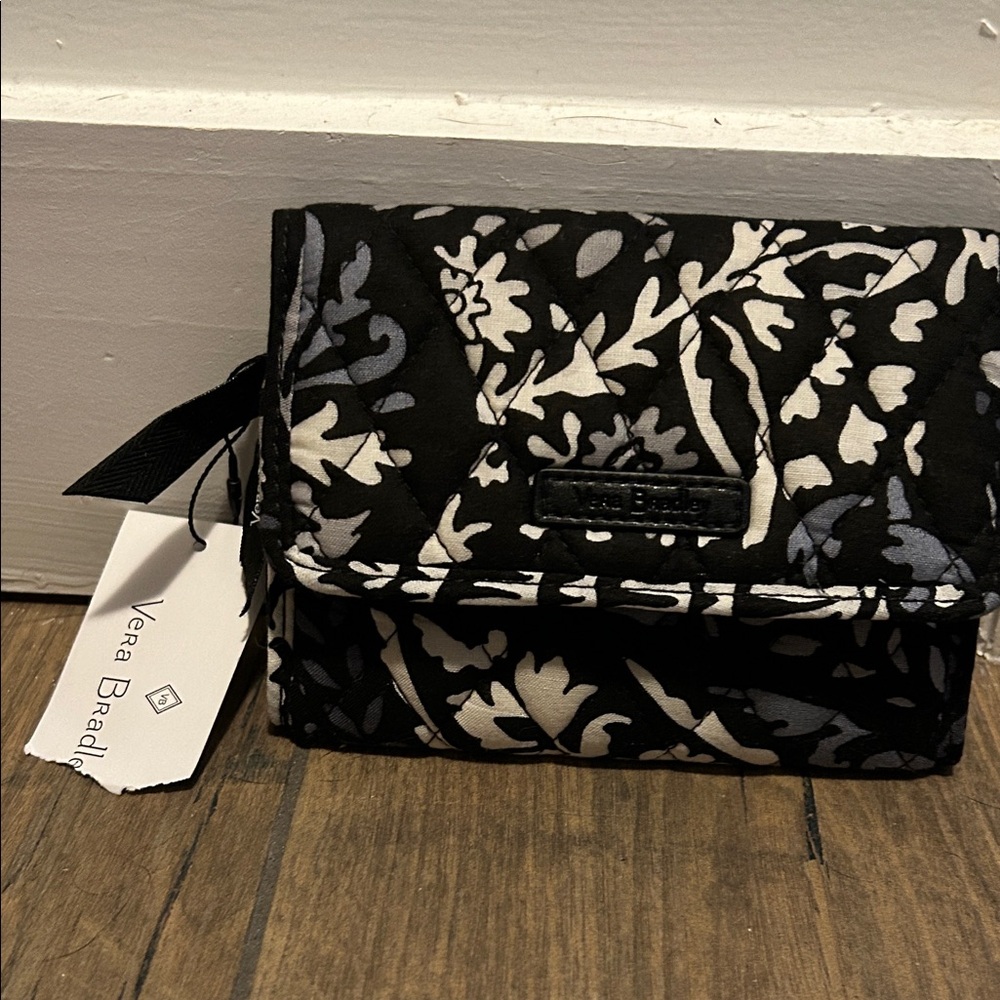 Vera Bradley Black and White Floral Wallet